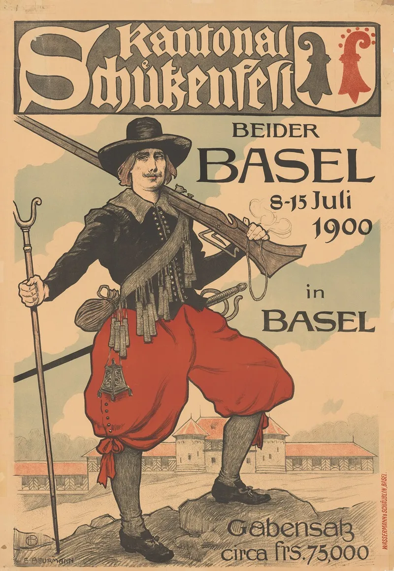 Kantonal Schutzenfest Beider Basel Wall Art by Emil Beurmann - High-Resolution Digital Print