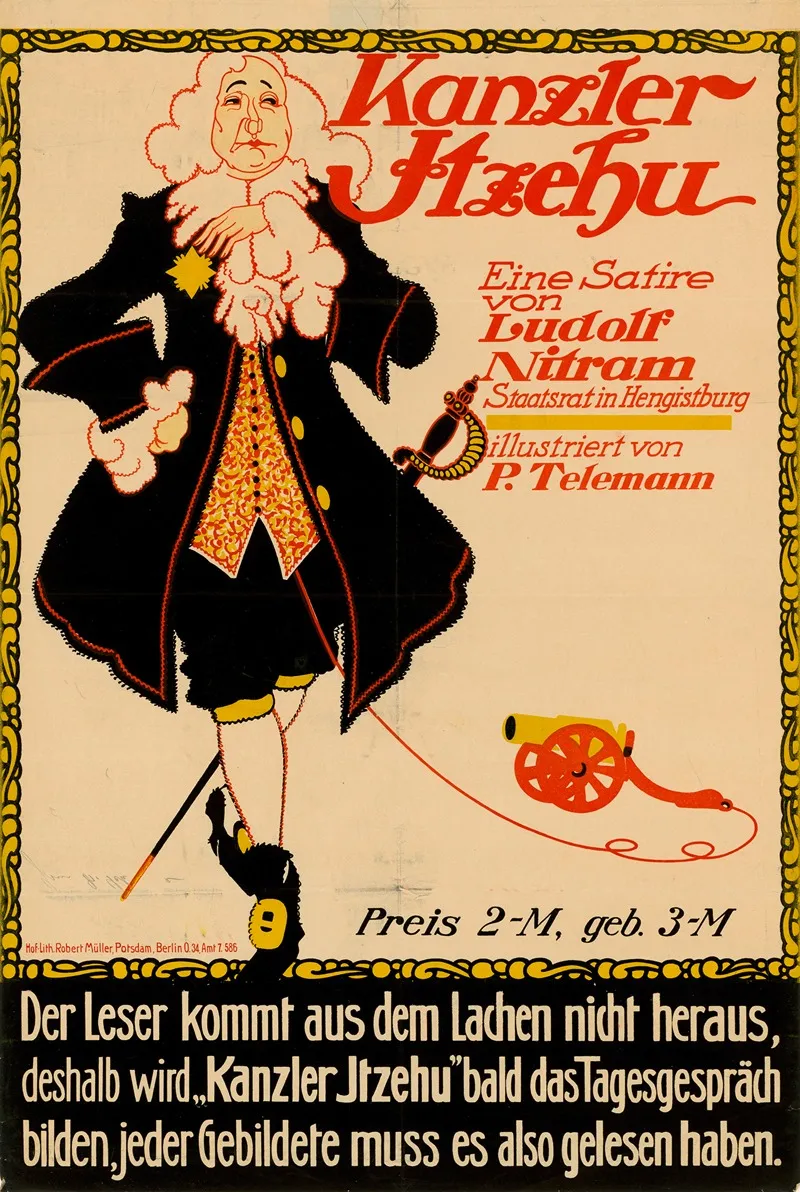 Kanzler Itzehu Eine Satire Von Ludolf Nitram Wall Art by Anonymous - High-Resolution Digital Print