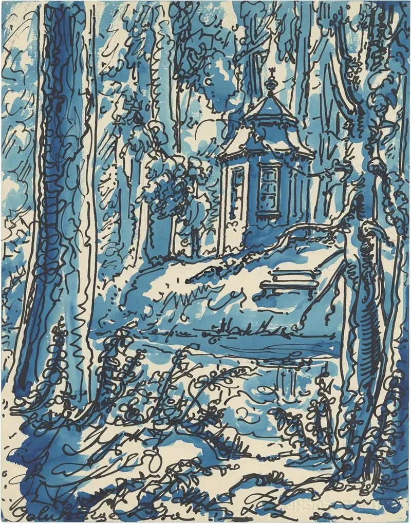 Kapel In Het Bos Gelukkige Lisa Wall Art by Alfred Ost - High-Resolution Digital Print