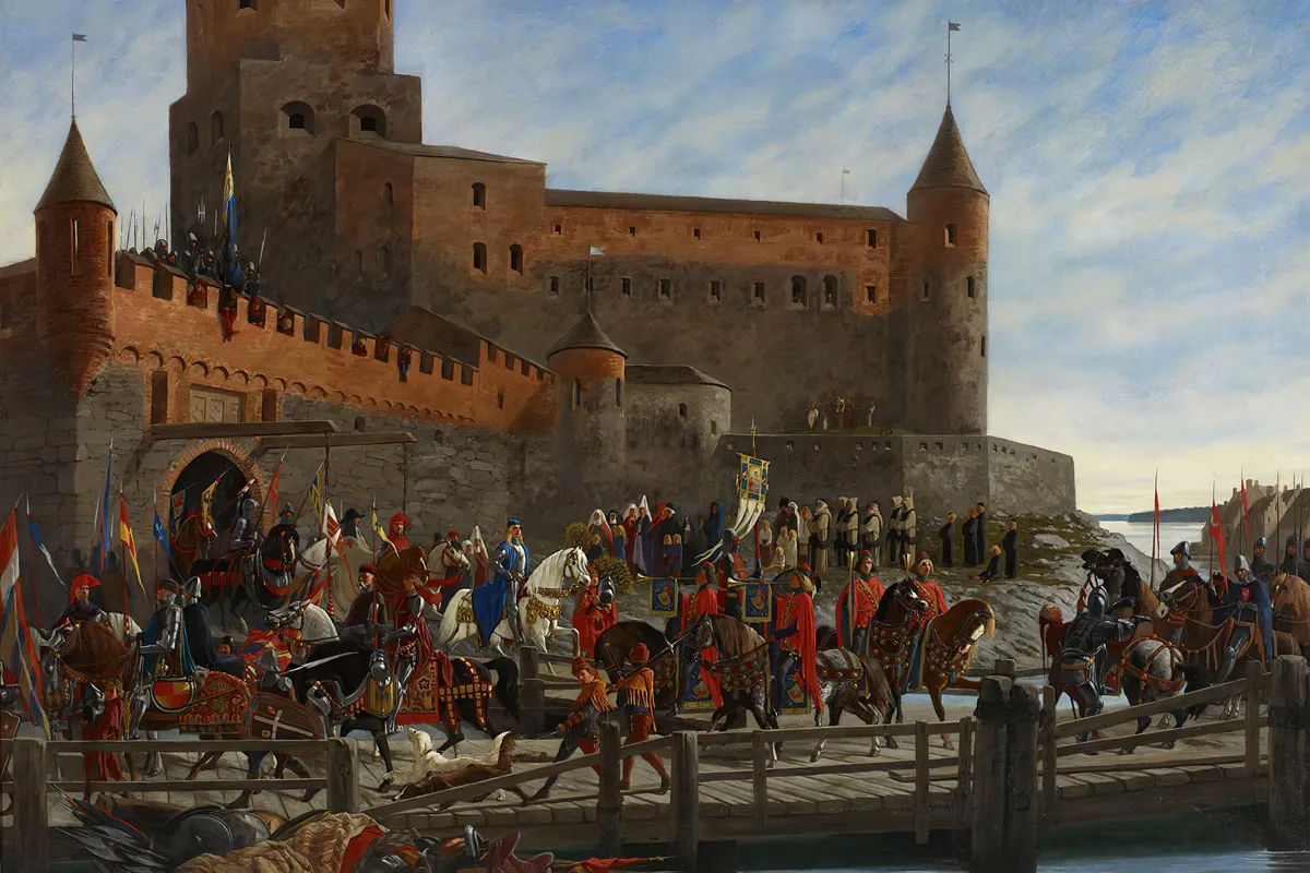 Karl Knutson Bonde Leaving Vyborg Castle For The Royal Election In Stockholm 1448