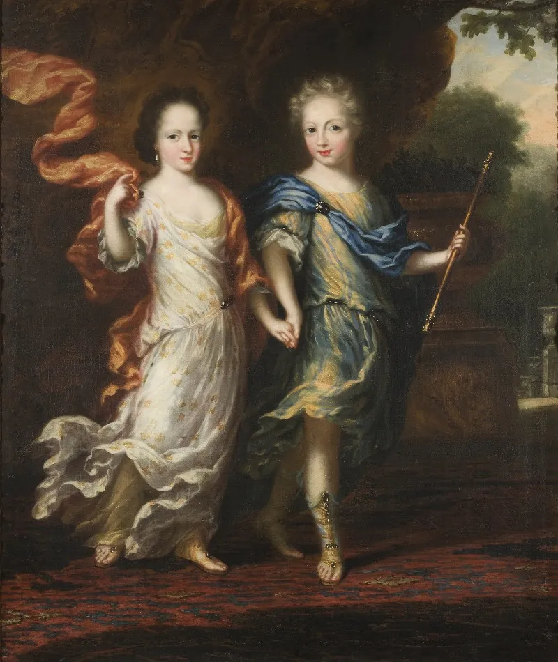 Karl Xii 1682 1718 King Of Sweden And Hedvig Sofia 1681 1708 Princess Of Sweden Wall Art by David Klöcker Ehrenstrahl - High-Resolution Digital Print