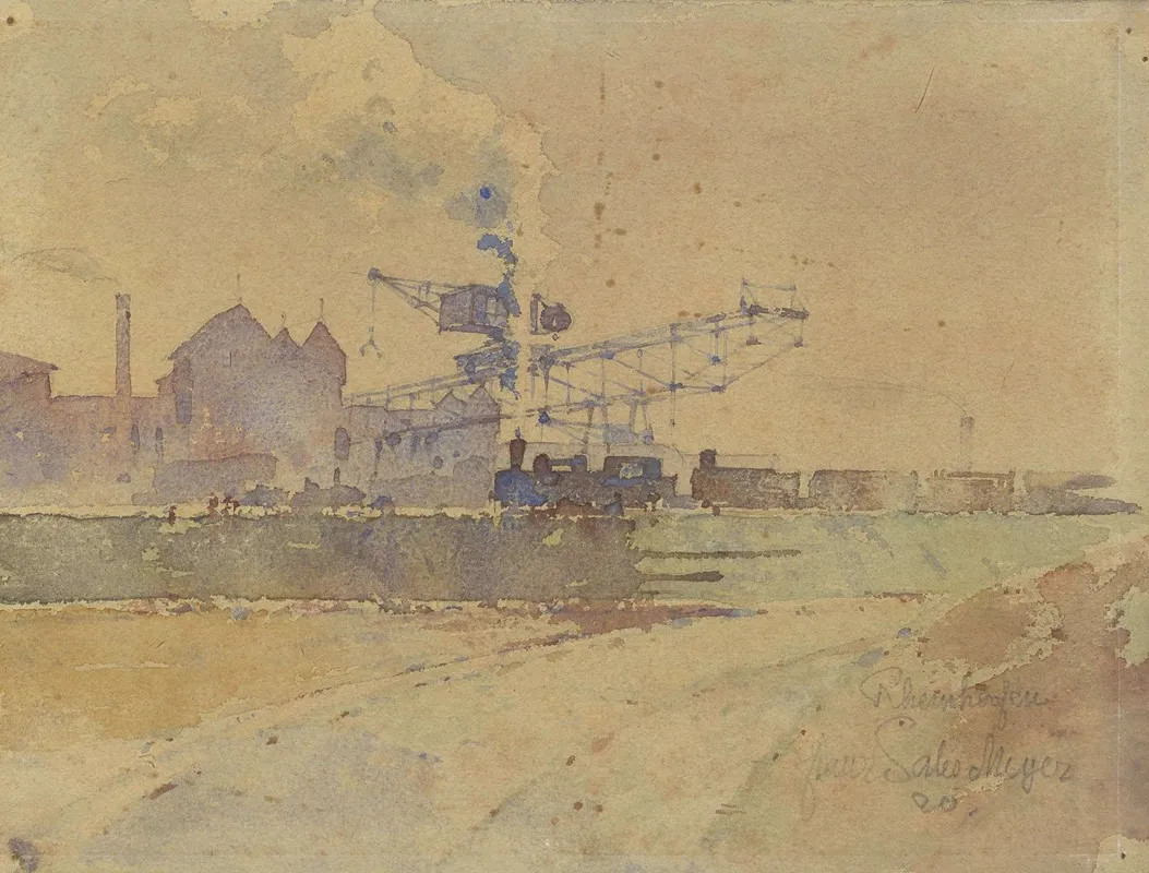 Karlsruher Rheinhafen Wall Art by Franz Sales Meyer - High-Resolution Digital Print