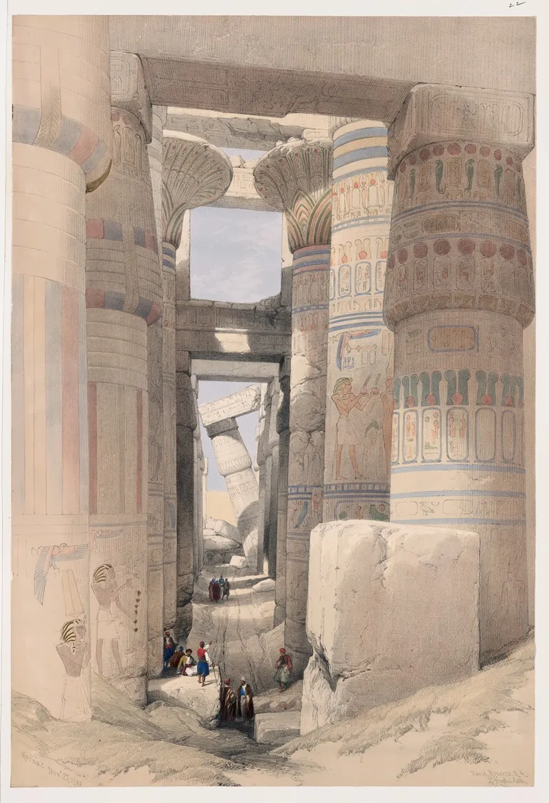 Karnac Karnak Nov 27 1838 Wall Art by David Roberts - High-Resolution Digital Print