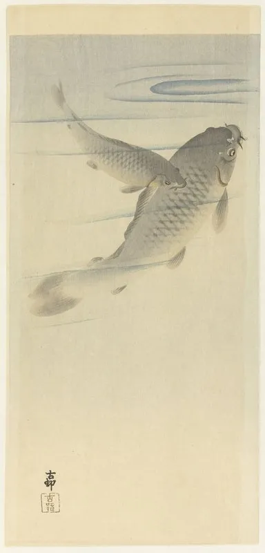Karpers Wall Art by Ohara Koson - High-Resolution Digital Print