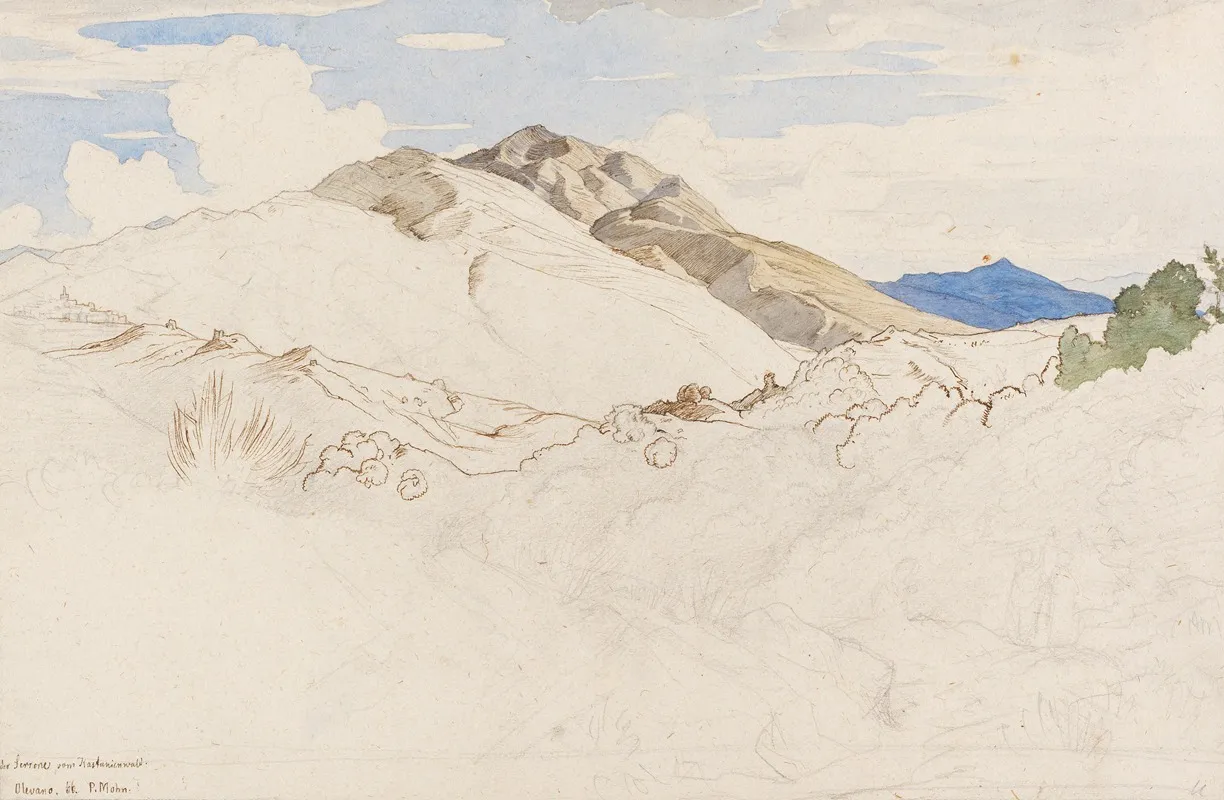 Kastanienwald Vor Dem Monte Serone Olevano Wall Art by Victor Paul Mohn - High-Resolution Digital Print