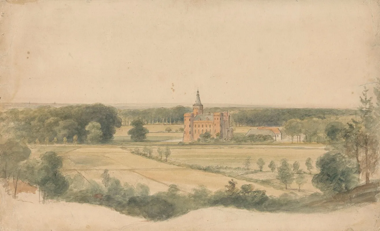 Kasteel Moyland Bij Kleef Wall Art by Lodewijk Johannes Kleijn - High-Resolution Digital Print