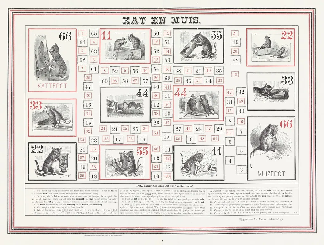 Kat En Muis Wall Art by Palmer Cox - High-Resolution Digital Print