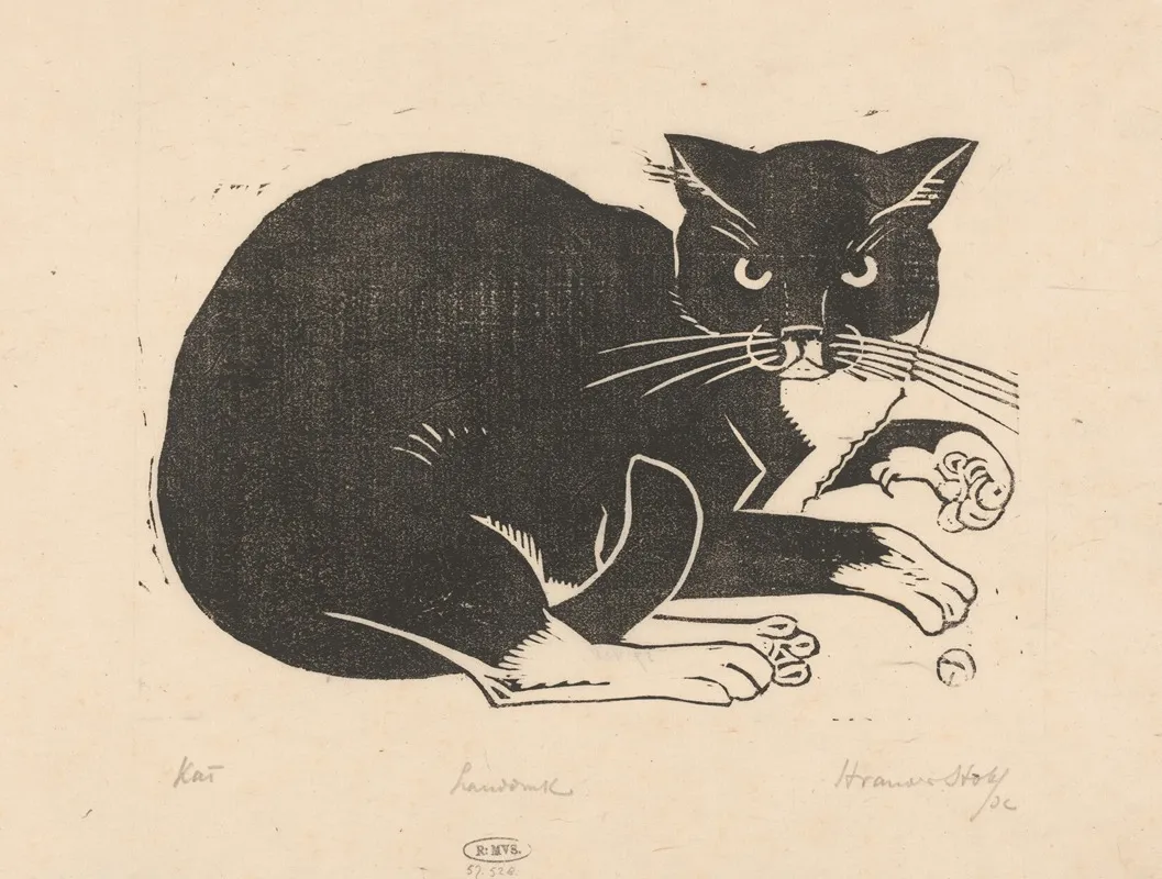 Kat Wall Art by Henri van der Stok - High-Resolution Digital Print