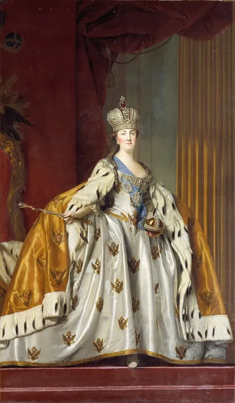 Katharina Ii Af Rusland I Kroningsdragt Wall Art by Vigilius Eriksen - High-Resolution Digital Print