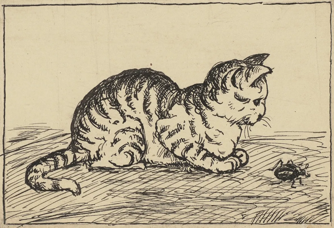 Katze Wall Art by Hans Thoma - High-Resolution Digital Print