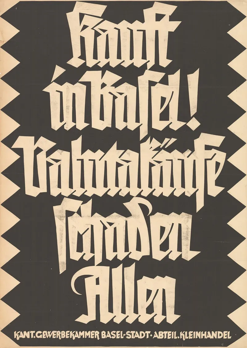 Kauft In Basel Valutakaufe Schaden Allen Wall Art by Robert Stöcklin - High-Resolution Digital Print