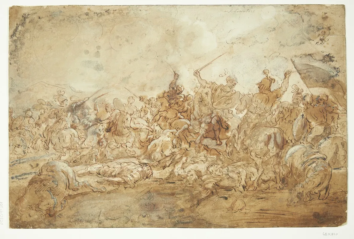 Kavaleri Slagscene Wall Art by Jacques Courtois - High-Resolution Digital Print