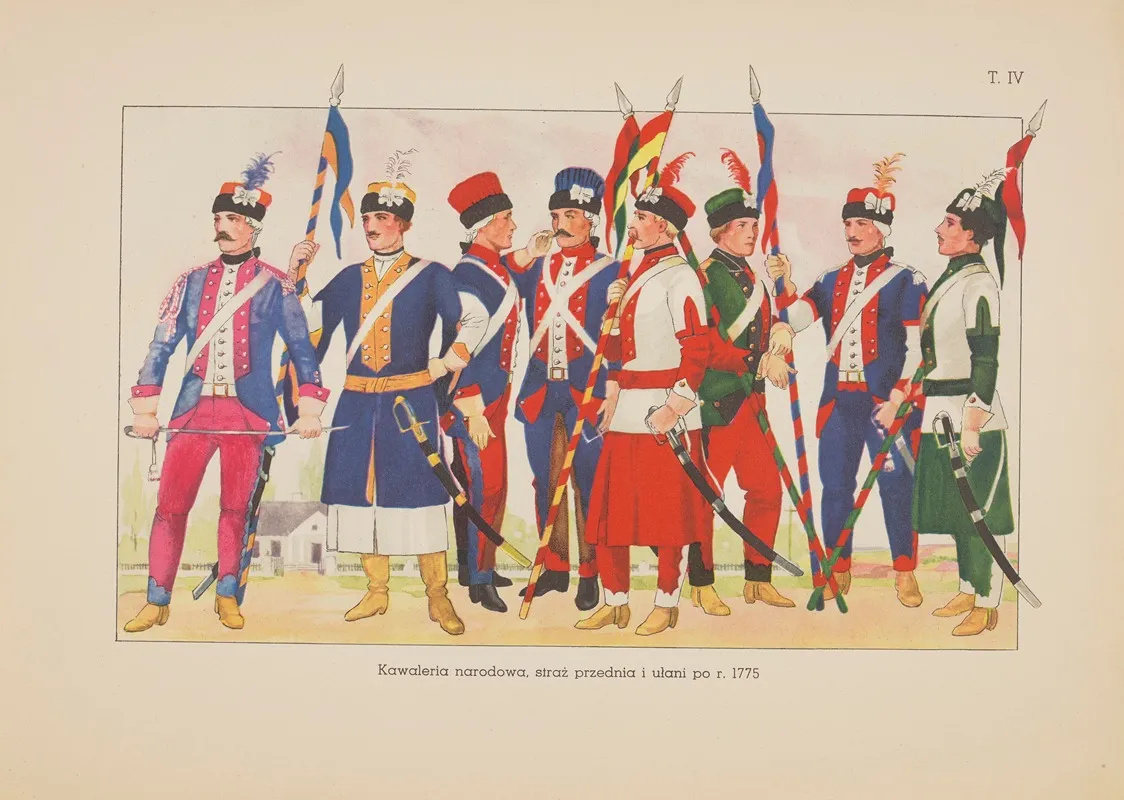 Kawaleria‎ ‎narodowa‎ ‎straz‎ ‎przednia‎ ‎i‎ ‎ulani‎ ‎po‎ ‎r ‎ ‎1775 Wall Art by Stanisław Haykowski - High-Resolution Digital Print