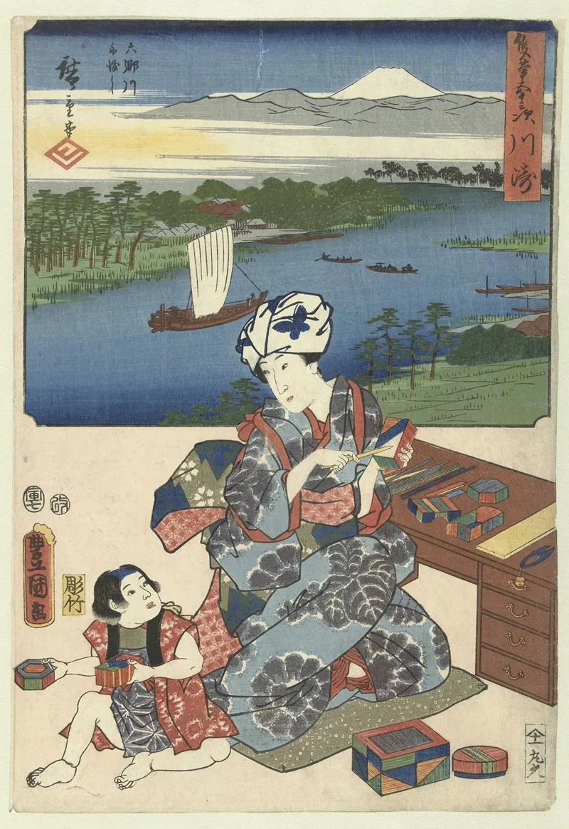 Kawasaki 5 Wall Art by Utagawa Kunisada (Toyokuni III) - High-Resolution Digital Print