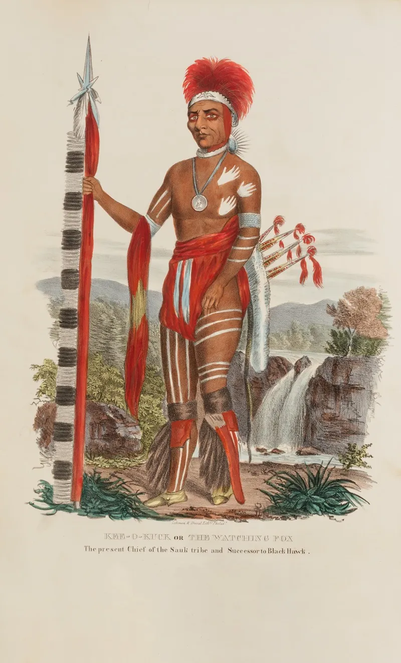 Kee O Kuck Or The Watching Fox The Present Chief Of The Sauli Tribe And The Successor To Black Hawk