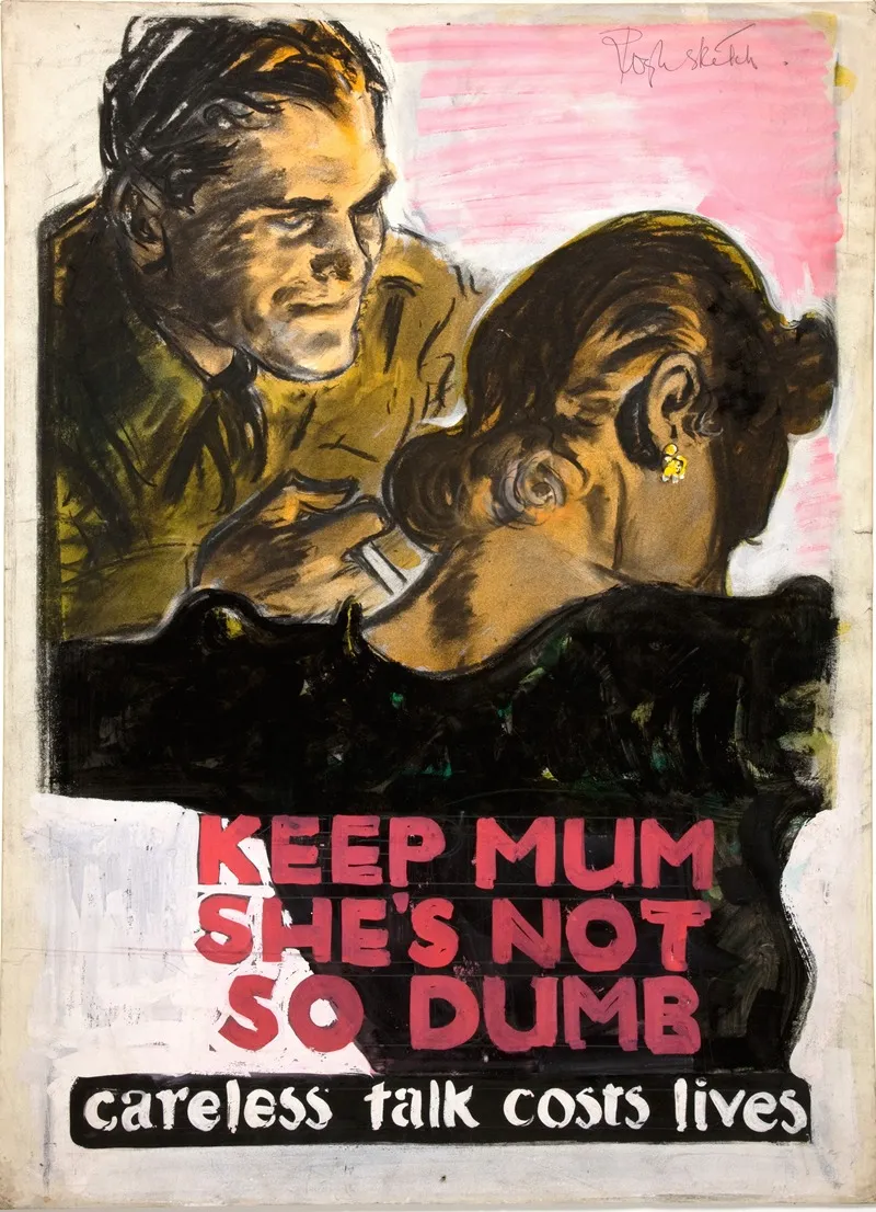 Keep Mum Shes Not So Dumb Careless Talk Costs Lives 2 Wall Art by Anonymous - High-Resolution Digital Print