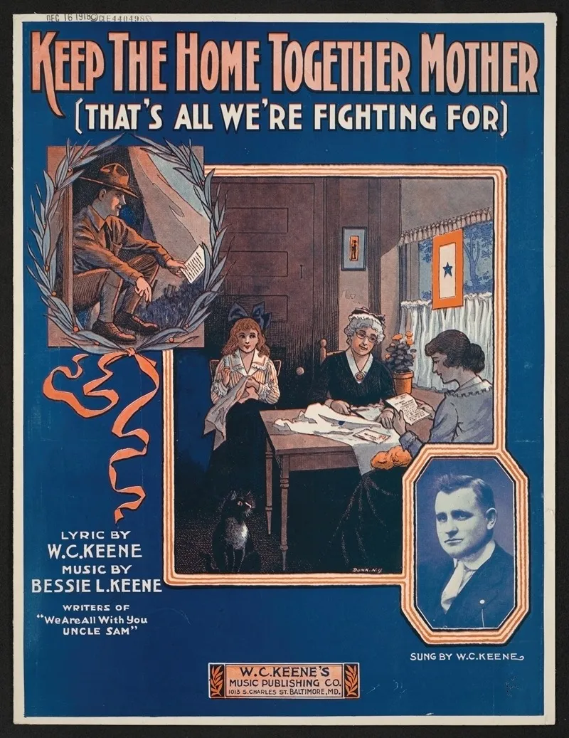 Keep The Home Together Mother Thats All Were Fighting For Wall Art by Anonymous - High-Resolution Digital Print