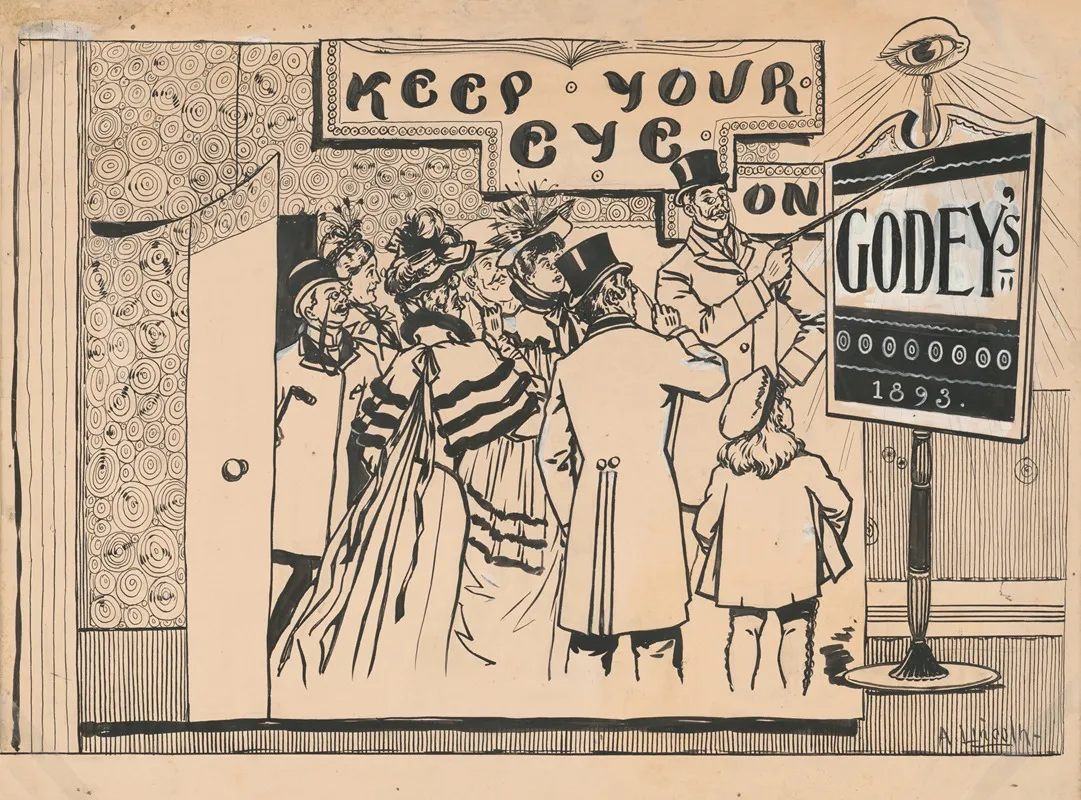 Keep Your Eye On Godeys Wall Art by A.W.B. Lincoln - High-Resolution Digital Print