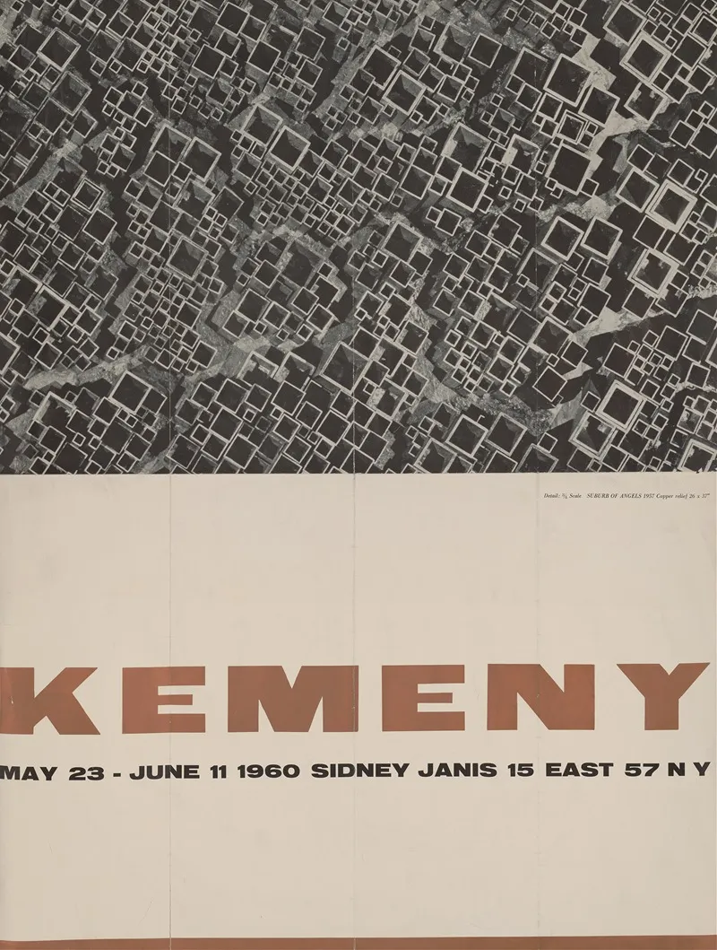 Kemeny May 23 June 11 1960 Wall Art by Sidney Janis Gallery - High-Resolution Digital Print