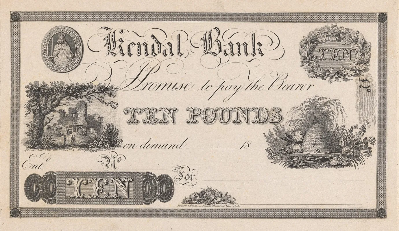 Kendal Bank Ten Pound Note Wall Art by Perkins & Heath - High-Resolution Digital Print