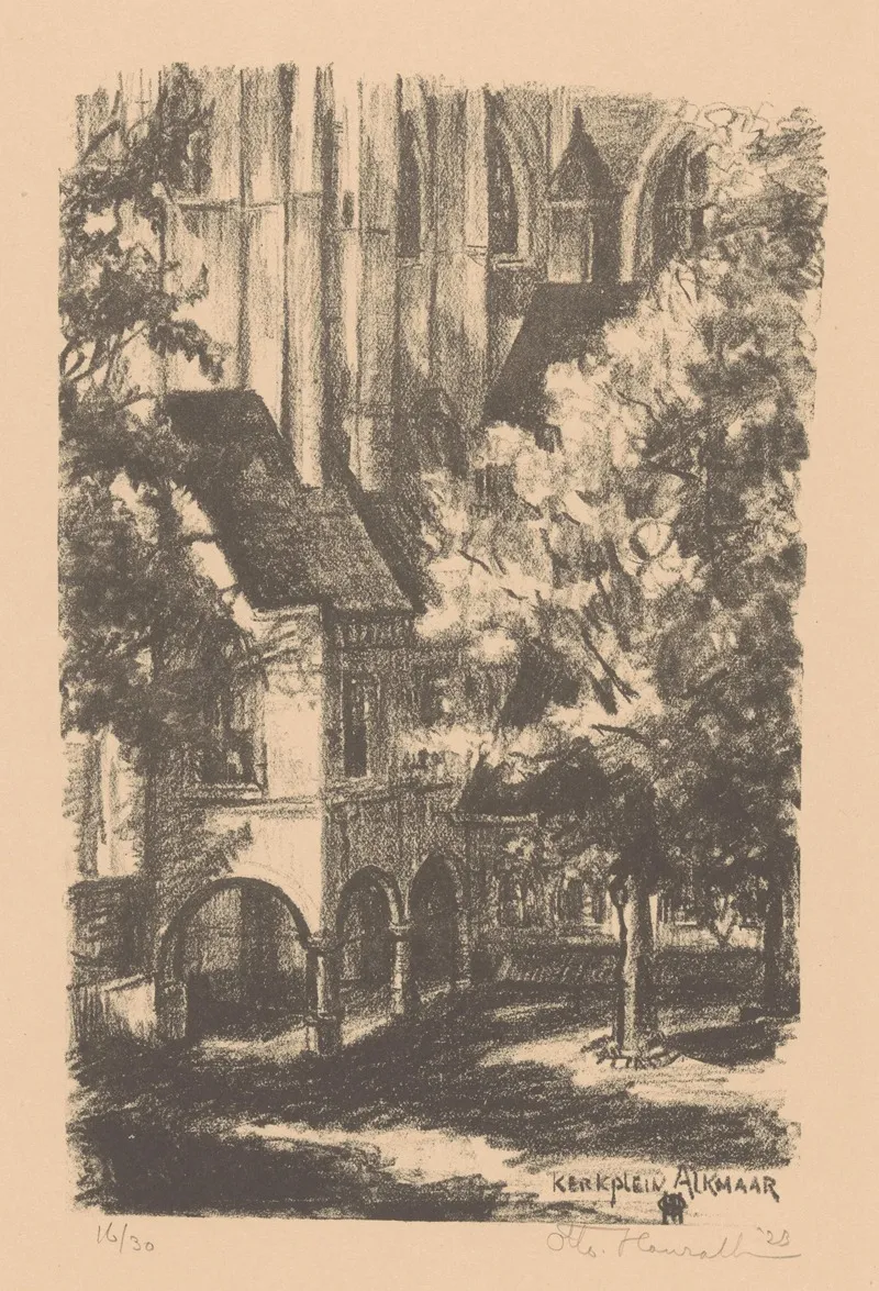 Kerkplein Alkmaar Wall Art by Otto Hanrath - High-Resolution Digital Print