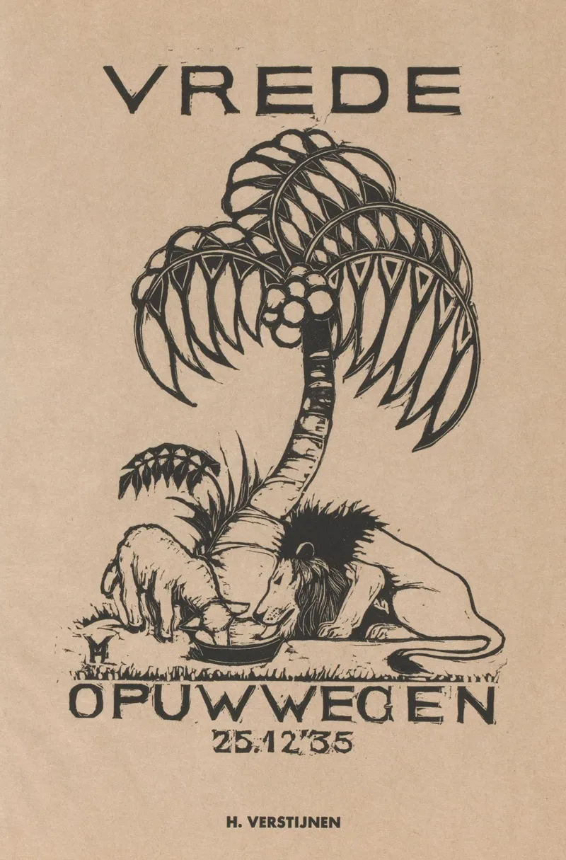Kerstkaart Van Henri Verstijnen
