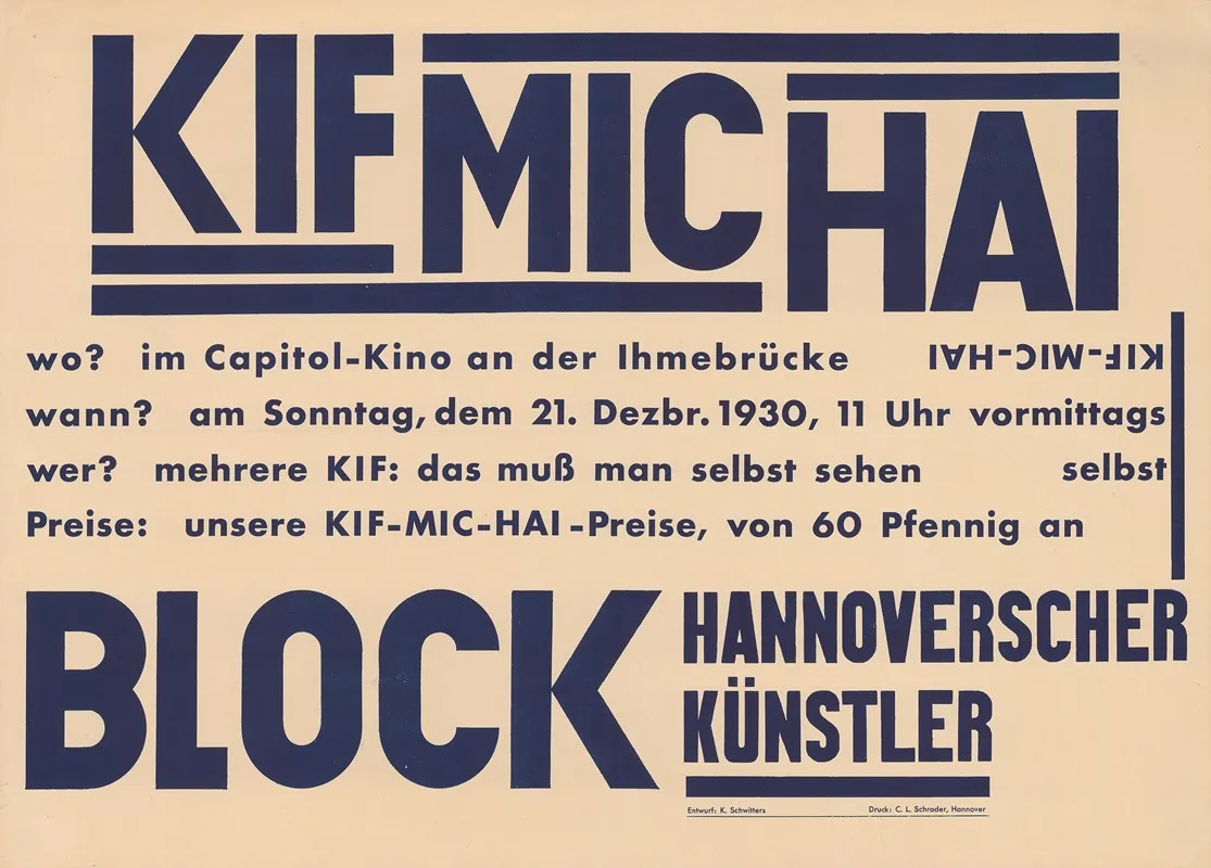 Kif Mic Hai Block Hannoverscher Kunstler