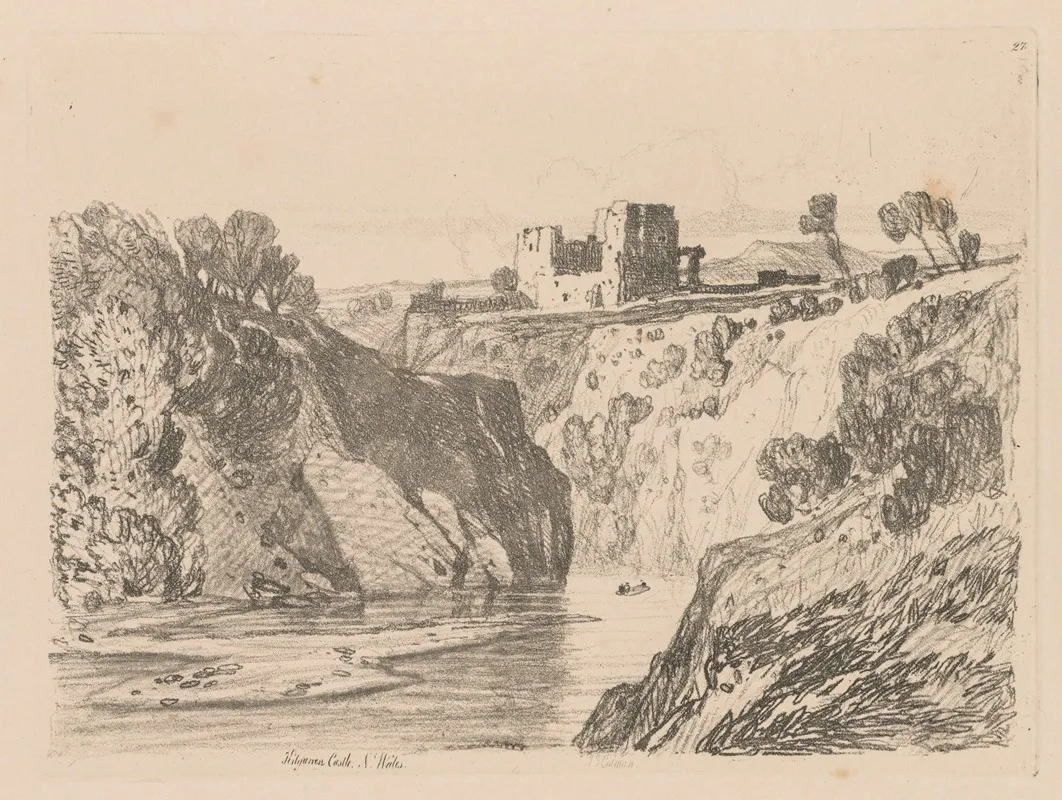 Kilgarren Castle N Wales Wall Art by John Sell Cotman - High-Resolution Digital Print
