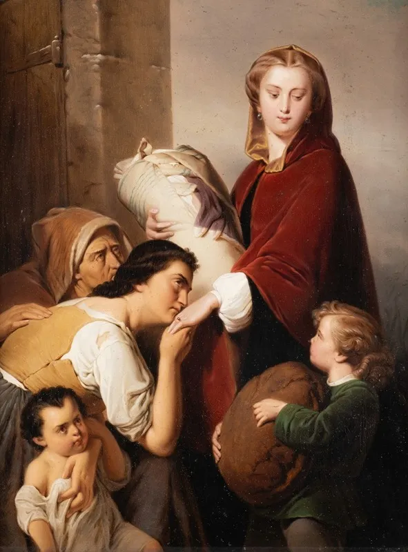 Kind Alms Wall Art by Louis Ammy Blanc - High-Resolution Digital Print