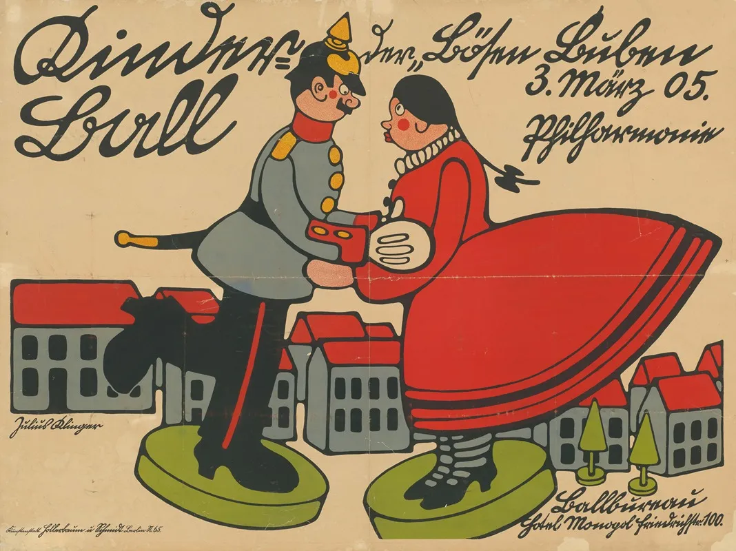 Kinderball Der Bosen Buben 12 Wall Art by Julius Klinger - High-Resolution Digital Print