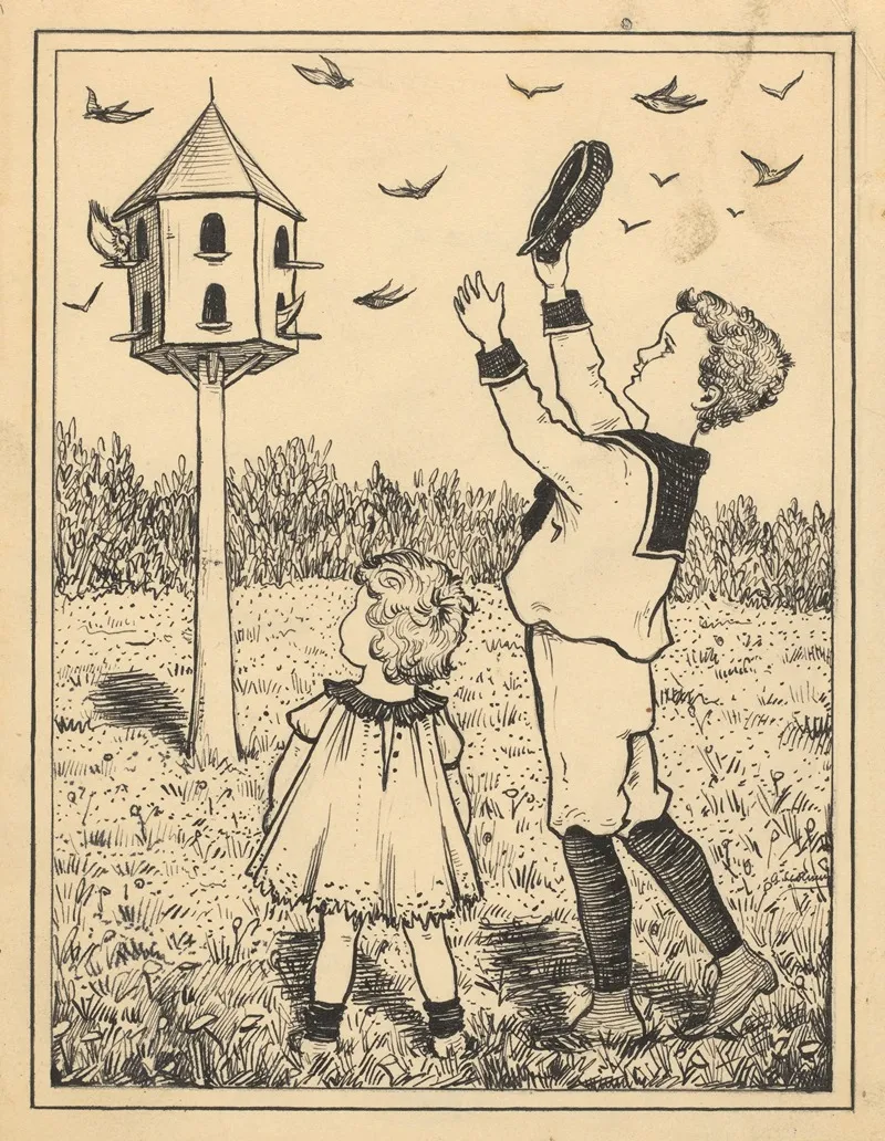 Kinderen Bij Een Duiventil
