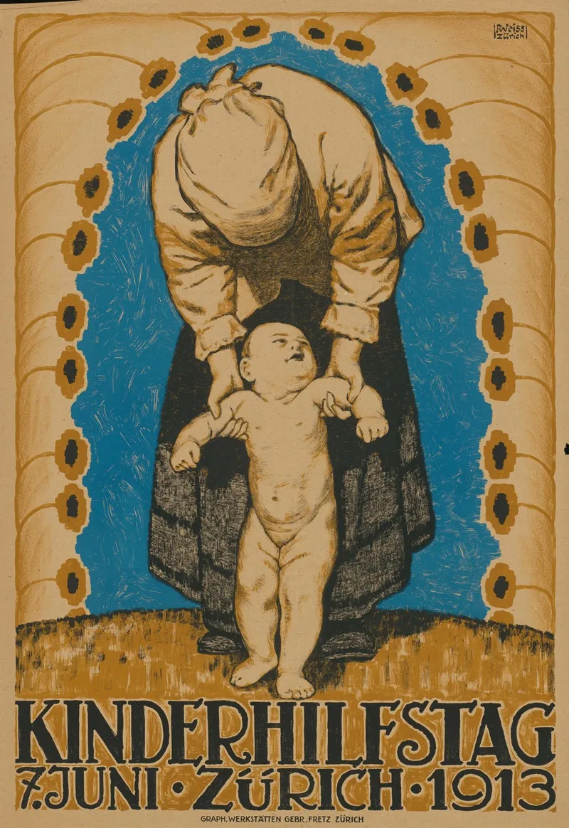 Kinderhilfstag Zurich 1913 Wall Art by R. Weiss - High-Resolution Digital Print
