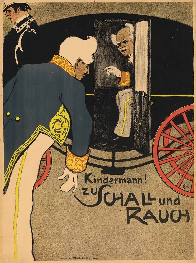 Kindermann Zu Schall Und Rauch Wall Art by Edmund Edel - High-Resolution Digital Print