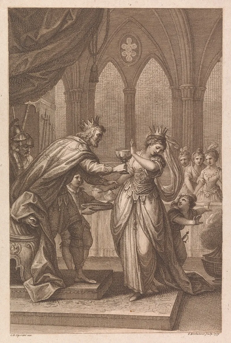 King Alboin Forcing Rosamund To Drink From The Skull Of Her Murdered Father Cunimund King Of The Gepids