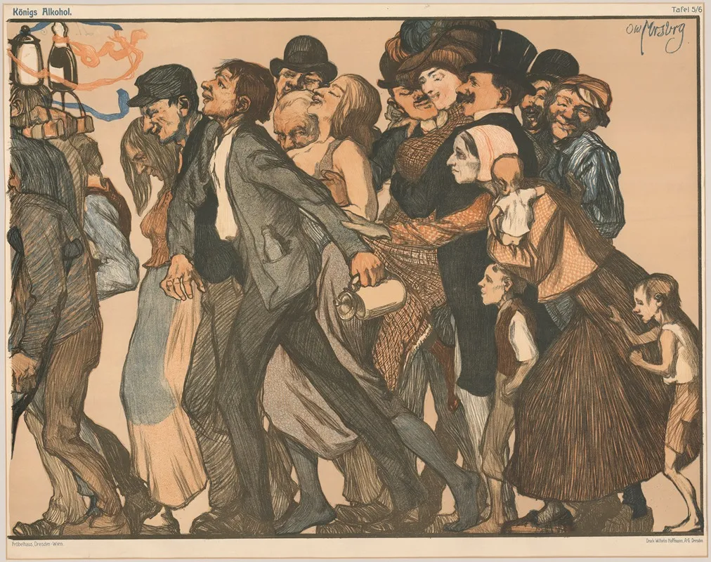 King Alcohols Triumphal Procession 2 Wall Art by Wilhelm Hoffmann, A.G. - High-Resolution Digital Print