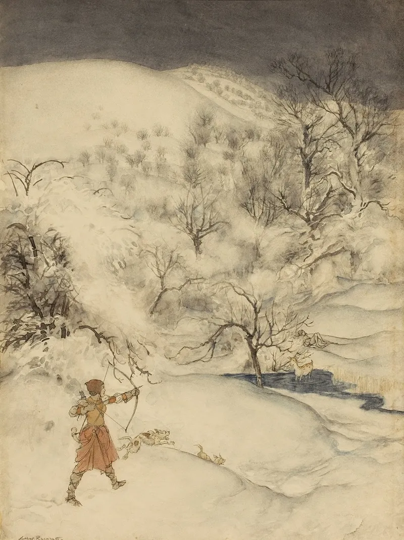 King Arthur Wall Art by Arthur Rackham - High-Resolution Digital Print