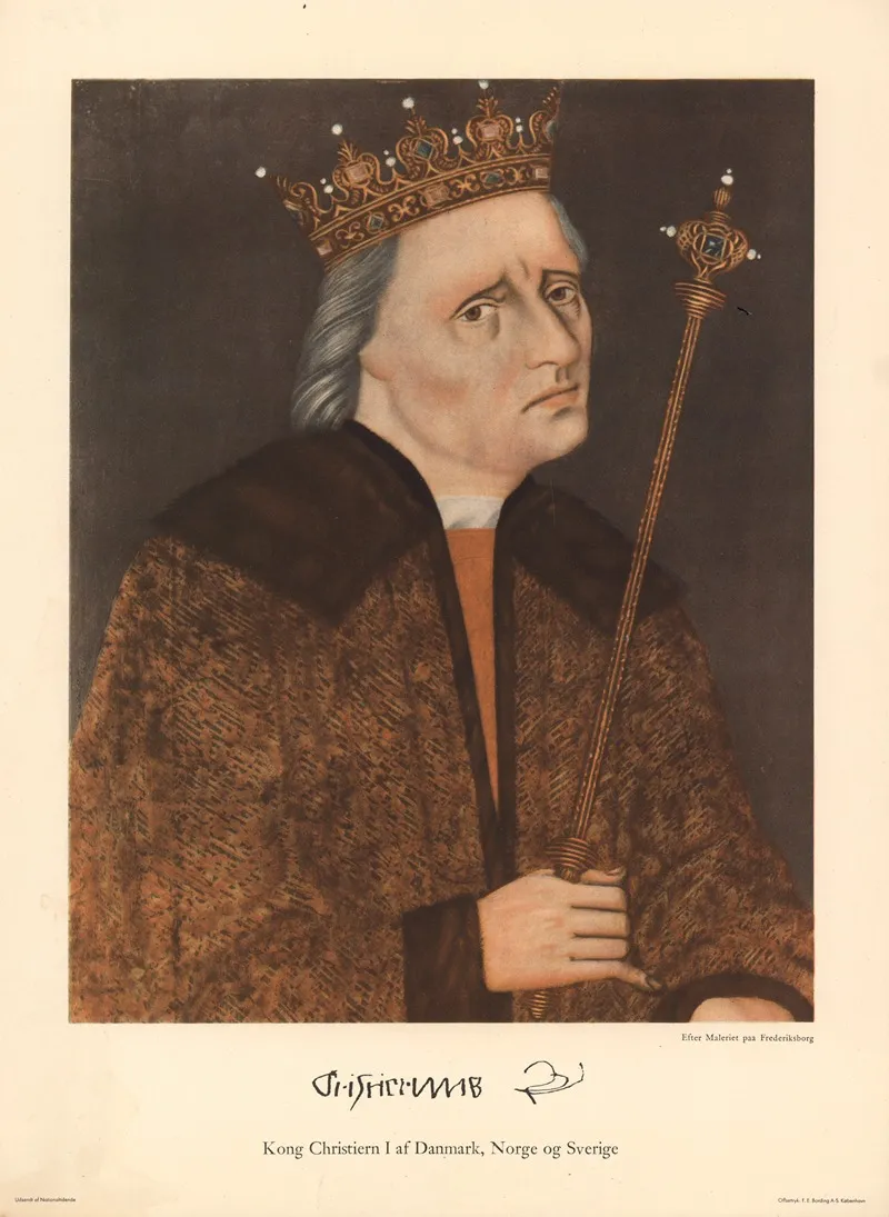 King Christian I Of Denmark Norway And Sweden Wall Art by F.E. Bording - High-Resolution Digital Print