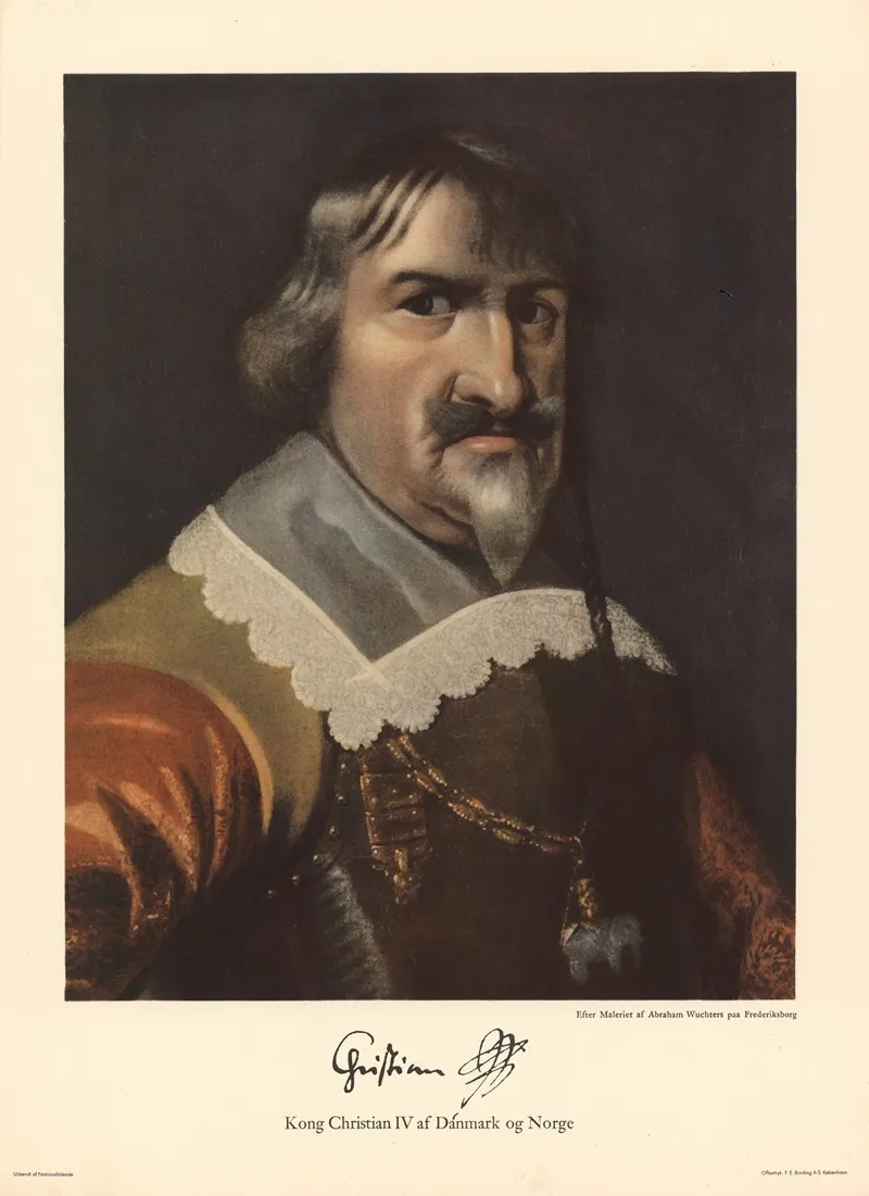 King Christian Iv Of Denmark And Norway After Abraham Wuchters Wall Art by F.E. Bording - High-Resolution Digital Print