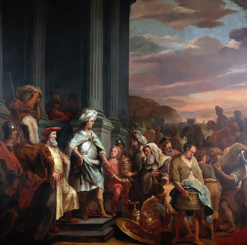 King Cyrus Handing Over The Treasure Looted From The Temple Of Jerusalem