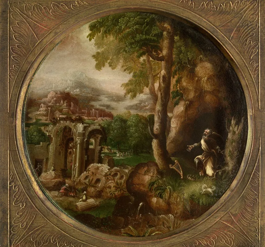 King David In A Landscape Wall Art by Michiel Gast - High-Resolution Digital Print