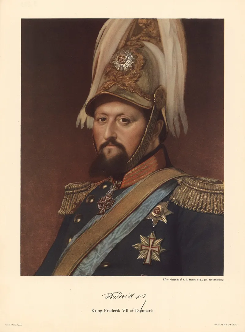 King Frederick Vii Of Denmark After Frederik Ludvig Storch Wall Art by F.E. Bording - High-Resolution Digital Print