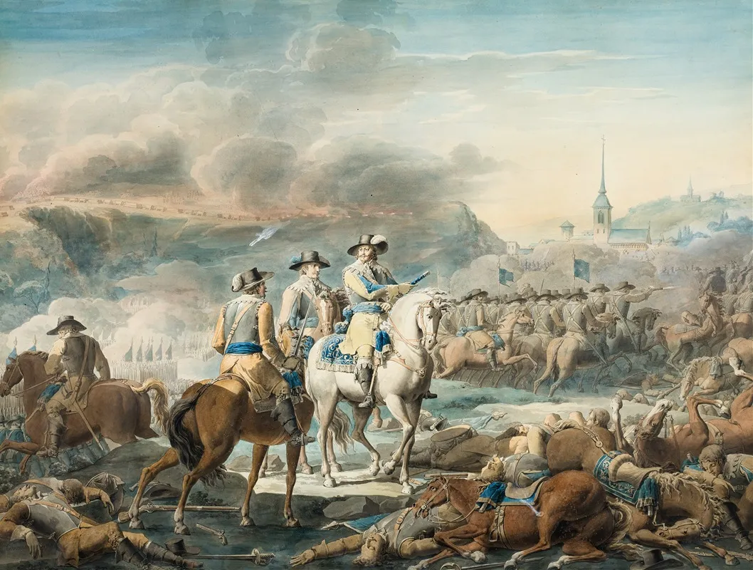 King Gustav Ii Adolf Of Sweden At Wittstock Wall Art by Emanuel Limnell - High-Resolution Digital Print
