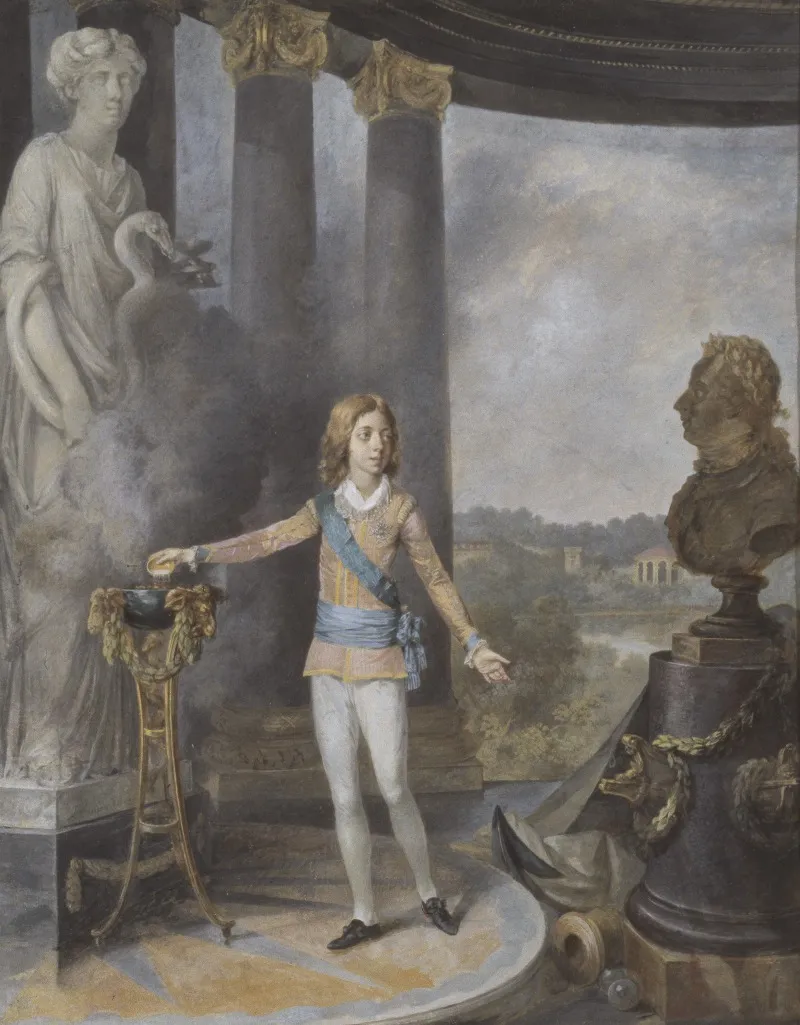 King Gustav Iv Adolf Of Sweden Sacrifices To Hygia For His Fathers Health Wall Art by Niklas Lafrensen - High-Resolution Digital Print