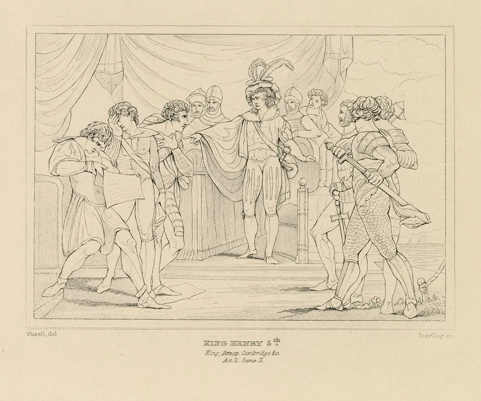 King Henry 5th King Scroop Cambridge C Act Ii Scene Ii Wall Art by William Francis Starling - High-Resolution Digital Print