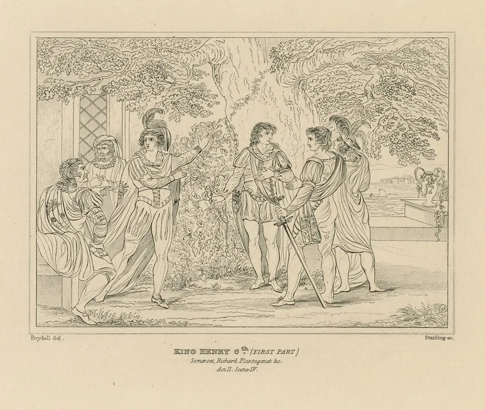 King Henry 6th First Part Somerset Richard Plantagenet C Act Ii Scene Iv Wall Art by William Francis Starling - High-Resolution Digital Print