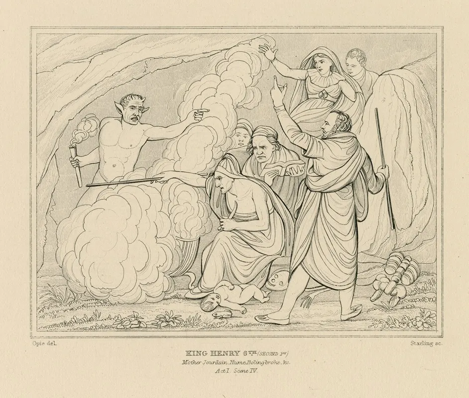King Henry 6th Second Pr Mother Jourdain Hume Bolingbroke C Act I Scene Iv Wall Art by William Francis Starling - High-Resolution Digital Print