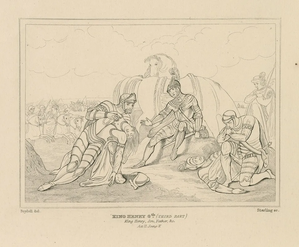 King Henry 6th Third Part Act Ii Scene 5 Wall Art by William Francis Starling - High-Resolution Digital Print