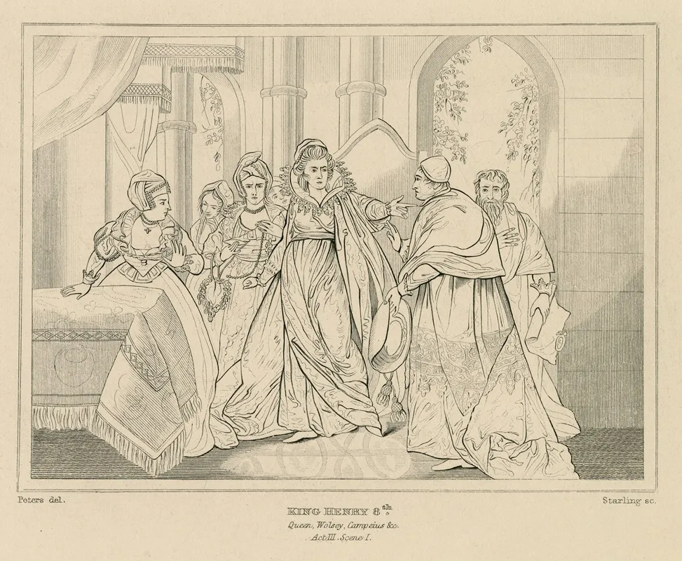 King Henry 8th Act Iii Scene I Wall Art by William Francis Starling - High-Resolution Digital Print