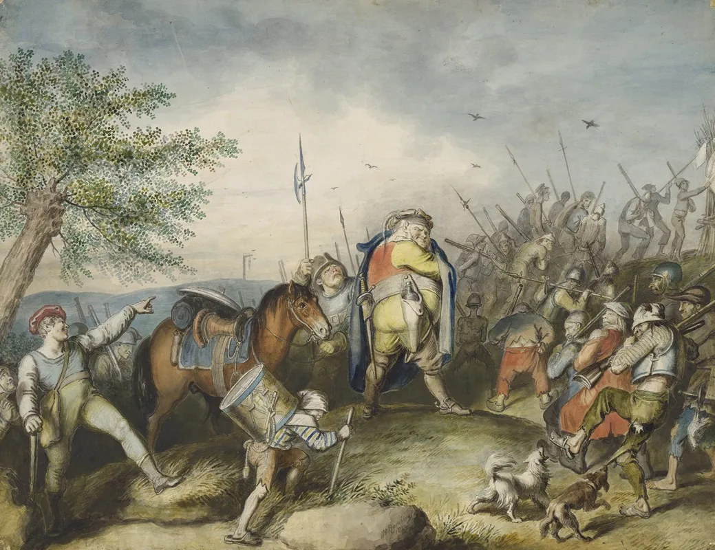 King Henry Iv Pt 1 Iv 2 Public Road Near Coventry Wall Art by Johann Heinrich Ramberg - High-Resolution Digital Print