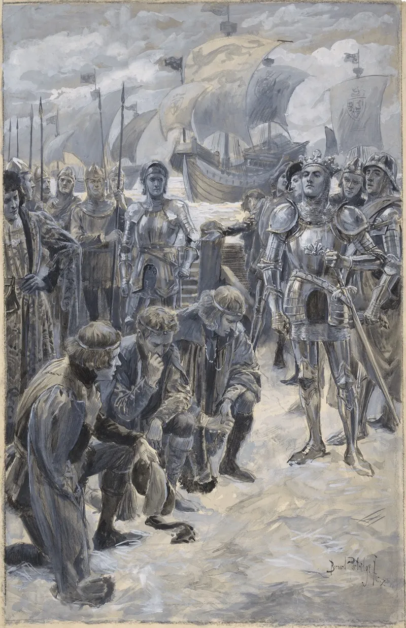 King Henry V Ii 2 As Acted At The Lyceum King Henry And Lords Scroop Grey And Cambridge Lewis Waller King Henry V